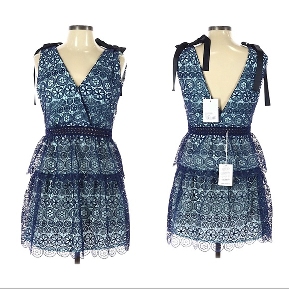 Self-Portrait Guipure Lace Mini Dress - Picture 4 of 16